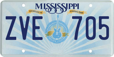 MS license plate ZVE705