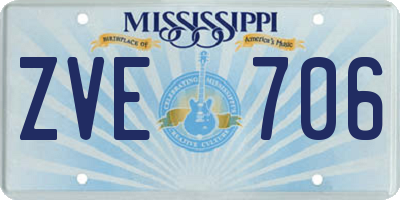 MS license plate ZVE706