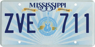 MS license plate ZVE711