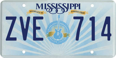 MS license plate ZVE714