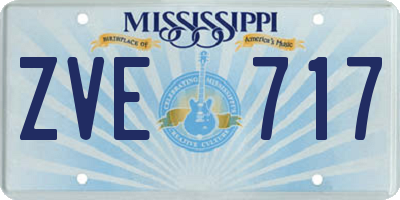 MS license plate ZVE717