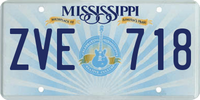 MS license plate ZVE718
