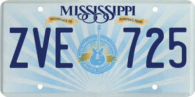 MS license plate ZVE725