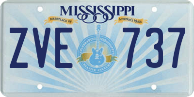 MS license plate ZVE737