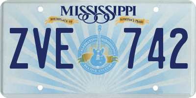 MS license plate ZVE742