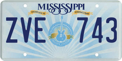 MS license plate ZVE743