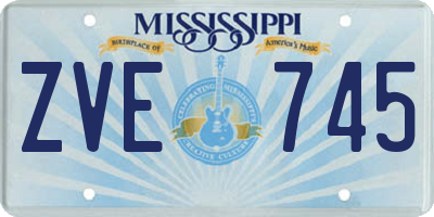 MS license plate ZVE745