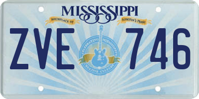 MS license plate ZVE746
