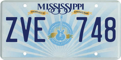 MS license plate ZVE748