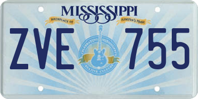 MS license plate ZVE755
