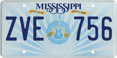 MS license plate ZVE756