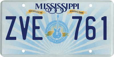 MS license plate ZVE761