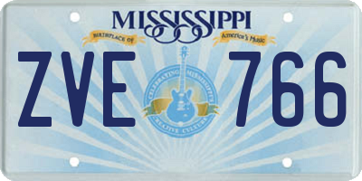 MS license plate ZVE766