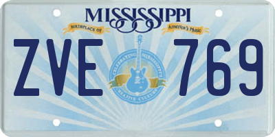 MS license plate ZVE769