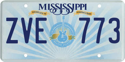 MS license plate ZVE773
