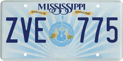 MS license plate ZVE775