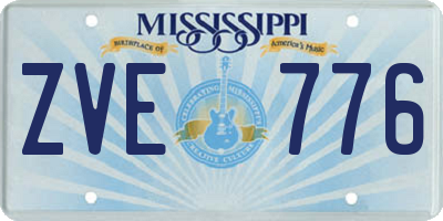 MS license plate ZVE776