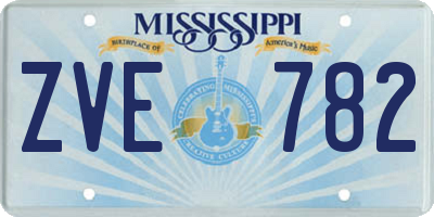 MS license plate ZVE782