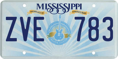 MS license plate ZVE783