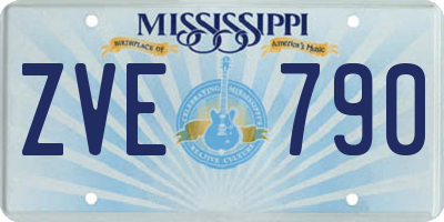 MS license plate ZVE790