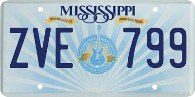 MS license plate ZVE799