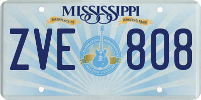 MS license plate ZVE808
