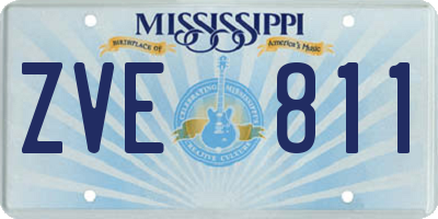 MS license plate ZVE811