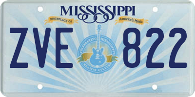 MS license plate ZVE822
