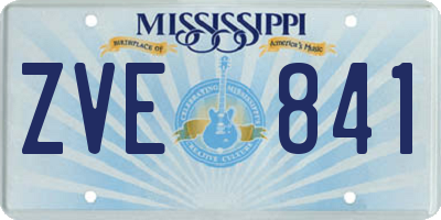 MS license plate ZVE841