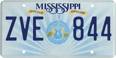 MS license plate ZVE844