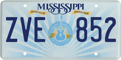 MS license plate ZVE852