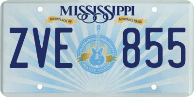 MS license plate ZVE855