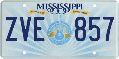 MS license plate ZVE857