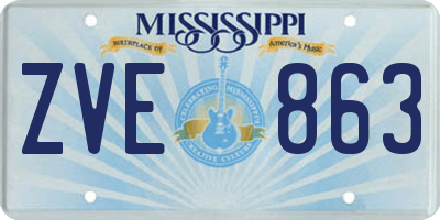 MS license plate ZVE863