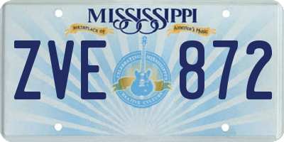 MS license plate ZVE872