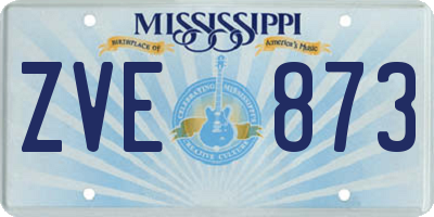 MS license plate ZVE873