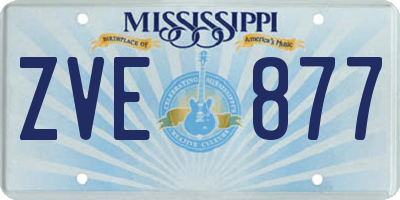 MS license plate ZVE877