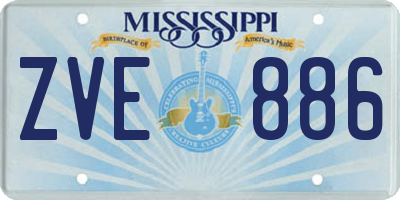 MS license plate ZVE886