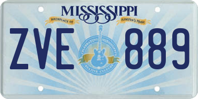 MS license plate ZVE889