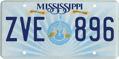 MS license plate ZVE896