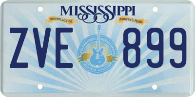 MS license plate ZVE899