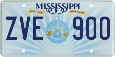 MS license plate ZVE900