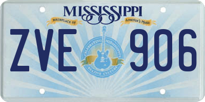 MS license plate ZVE906