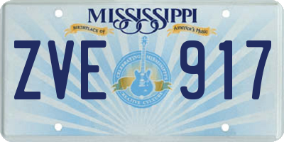 MS license plate ZVE917