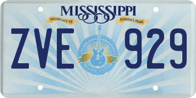 MS license plate ZVE929
