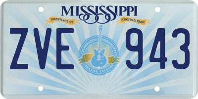 MS license plate ZVE943