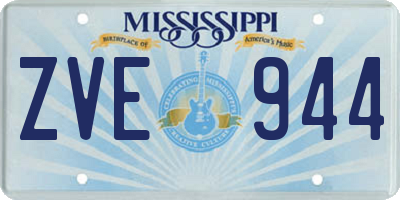 MS license plate ZVE944