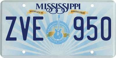MS license plate ZVE950