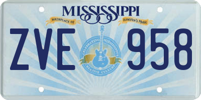 MS license plate ZVE958