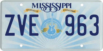 MS license plate ZVE963